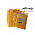 Yellow  blank kraft bubble mailer plastic bags